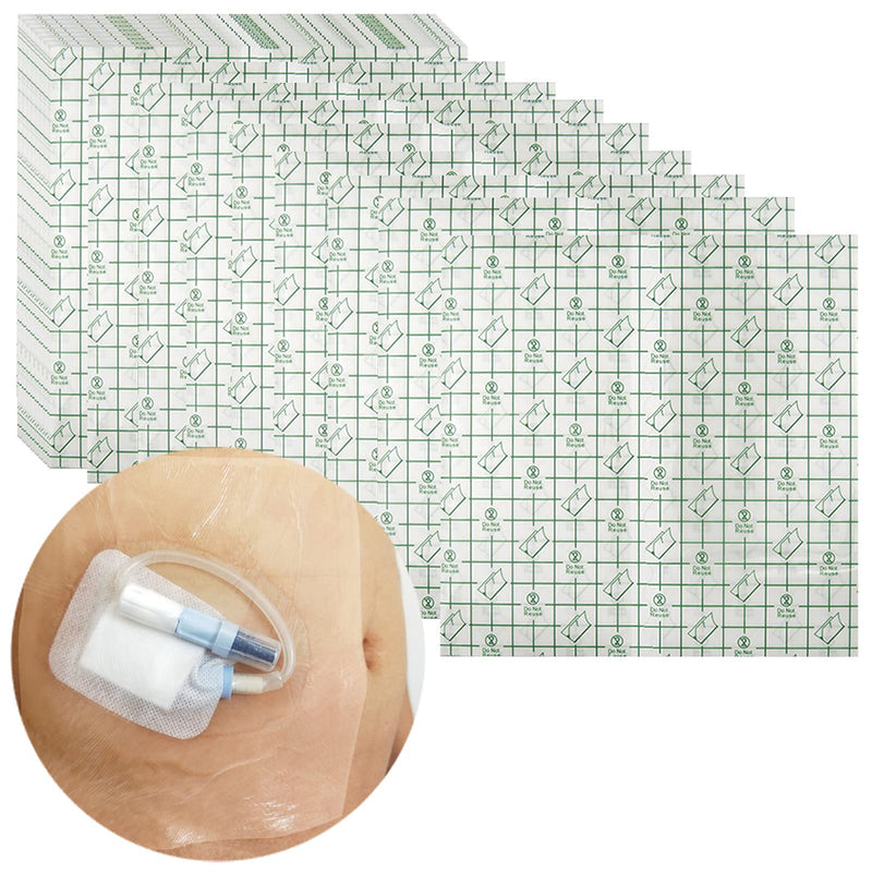 Waterproof Shower Cover Shields for Dialysis Port Picc Line Chest Catheter PD Peritoneal Dialysis Chemo Port Feeding Tube G-Tube Patient Shower Protector, 8"x8"(Pack of 25) 8x8 Inch (Pack of 25) - NewNest Australia