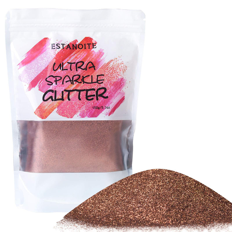 150g Metallic Extra Fine Glitter, Holographic Ultra Fine Glitter Powder for Resin, Tumblers, Makeup Face Eye Hair Body, Crafts Painting Arts, Nail Art DIY Decoration (Brown) Brown - NewNest Australia