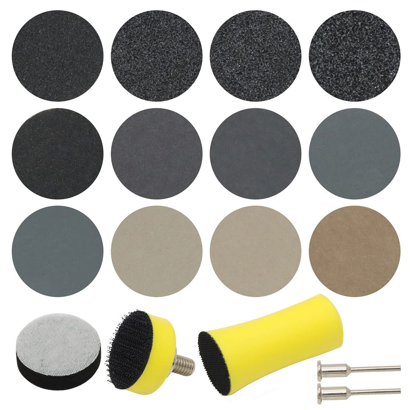 185 Pieces 1 Inch Sanding Discs, VIBRATITE Wet Dry Sand Pads with 1/8" Shank Backing Pad and Soft Foam Buffering Pad Assorted 60 to 10000 Grits Grinding Abrasive for Wood Metal Mirror Jewelry 185 pcs 1 Inch Sandpaper - NewNest Australia