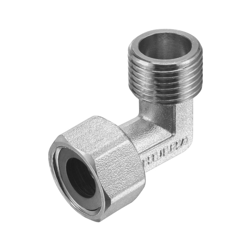 uxcell Pipe Fitting Elbow G1/2 Male to Female Thread 2 Way L Shape Hose Connector Adapter, Nickel-Plated Copper - NewNest Australia