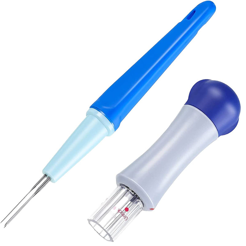 2 Pack Needle Felting Tools,Pen Style Needle Felting Tool with 3 Needles and Punch Style Felting Needle Tool with 7 Barbed Needles,Wool Needles Felt Punch for DIY Patchwork and Handicraft - NewNest Australia