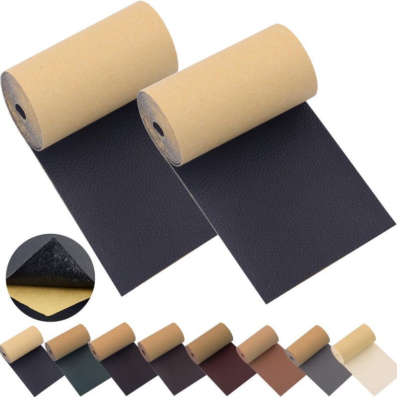 Leather Repair Patch Tape for Couches 2packs 3X55inch Self-Adhesive for Furniture Sofa Vinyl Car Seats Couch Chairs Shoes Down Jackets First Aid Patch Fix Tear Kit (Black, 3X55 inch) Black - NewNest Australia