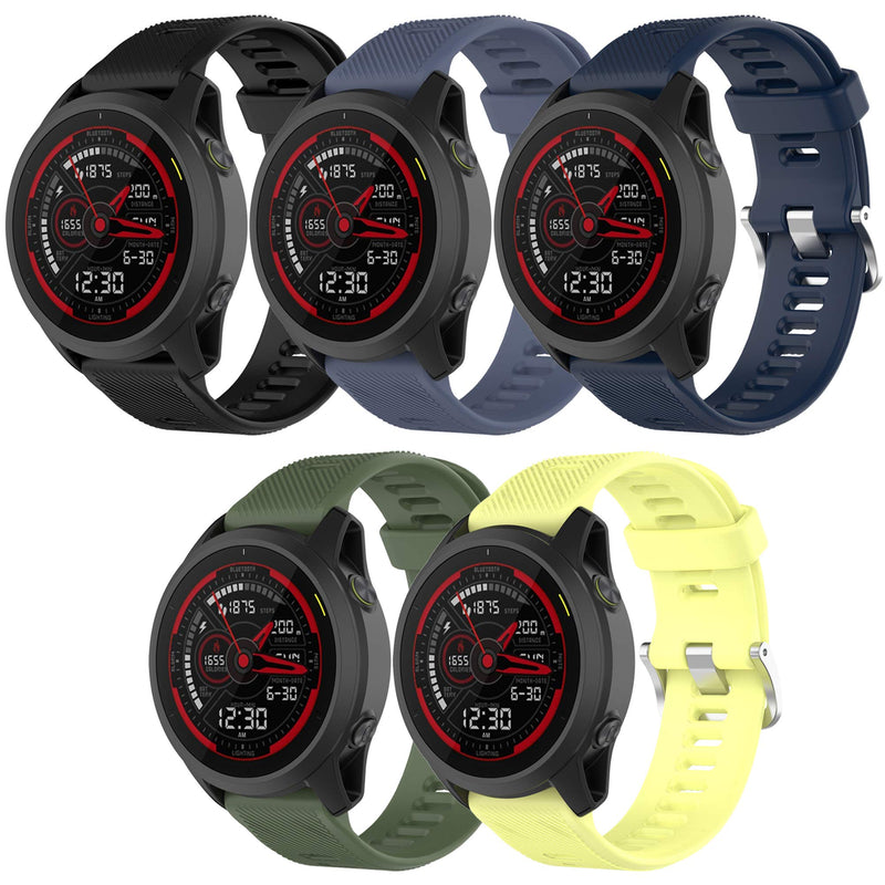 QGHXO Band for Garmin Forerunner 745, Soft Silicone Replacement Band for Garmin Forerunner 745 (No Tracker, Replacement Bands Only) 5PCS Bands-Boy - NewNest Australia