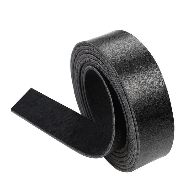 Picheng Black Leather Strap 1 Inch Wide 72 Inches Long, Leather Belt Strips Very Suitable for Pet Collars, Traction Ropes,Belts, Keychains, Leather Watch Straps DIY Craft Projects (Black) - NewNest Australia