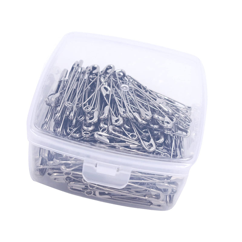 iRIIRIO Large Safety Pins 55mm/2.2inch, Heavy Duty Safety Pins 200pcs, Steel Safety Pins Bulk Metal Silver Sewing Pins Perfect for Sewing Quilting Cloth Curtain Bedsheet Sofa Laundry. 2.2"/200pcs - NewNest Australia