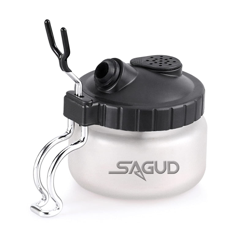 SAGUD Airbrush Cleaning Pot Strong Glass Bottles Kit with Airbrush Holder Station - NewNest Australia