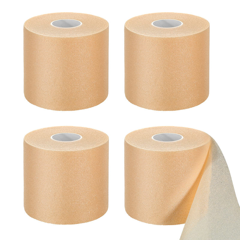 4 Pieces Foam Underwrap Athletic Foam Tap Sports Pre Wrap Athletic Tape for Ankles Wrists Hands and Knees (Beige,2.75 Inches x 30 Yards) Beige 2.75 Inch x 30 Yards - NewNest Australia