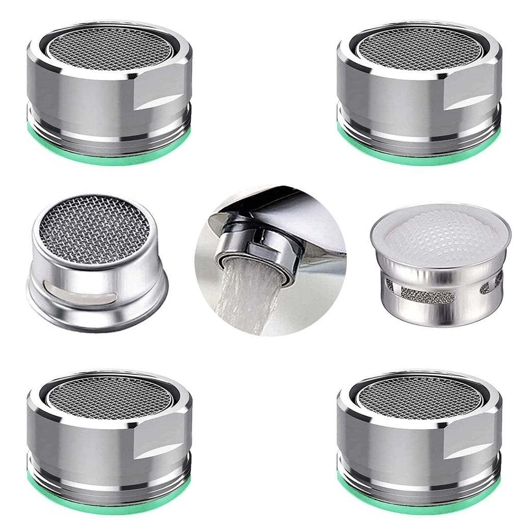 4PCS kitchen and bathroom faucet aerator, 2 packs of aerator filter replacement parts, with brass housing 15/16 inch 24mm external thread aerator faucet filter, with gasket, for kitchen and bathroom Silver - NewNest Australia