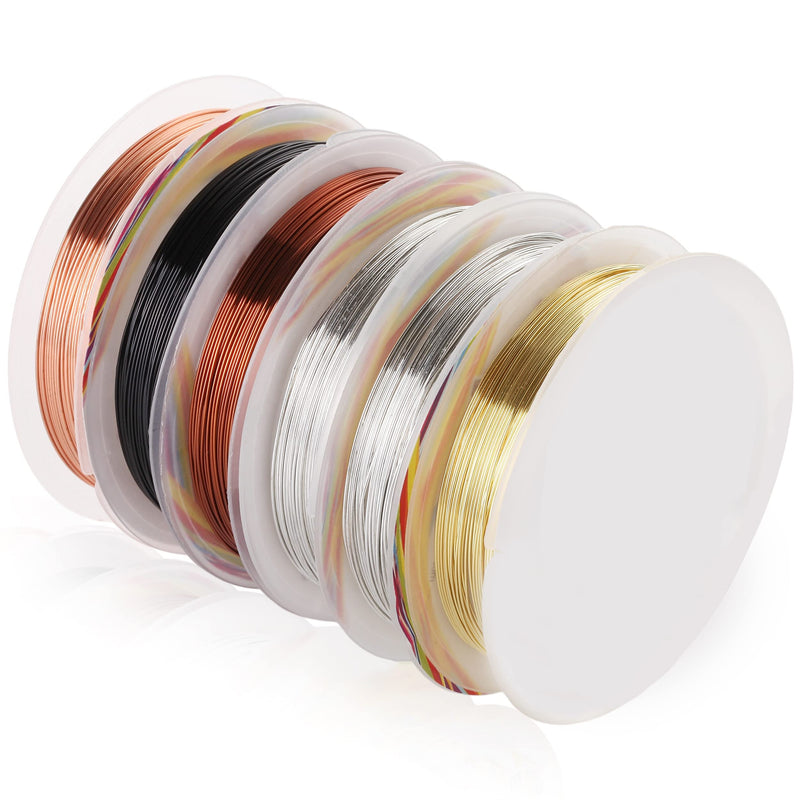 Mr. Pen- Beading Wire for Jewelry Making, 24 Gauge, 6 Rolls,19.6 Feet Each, Jewelry Wire, Wire for Jewelry Making, Beading Wire, Crafting Wire, Jewelry Making Wire, Bendable Wire - NewNest Australia