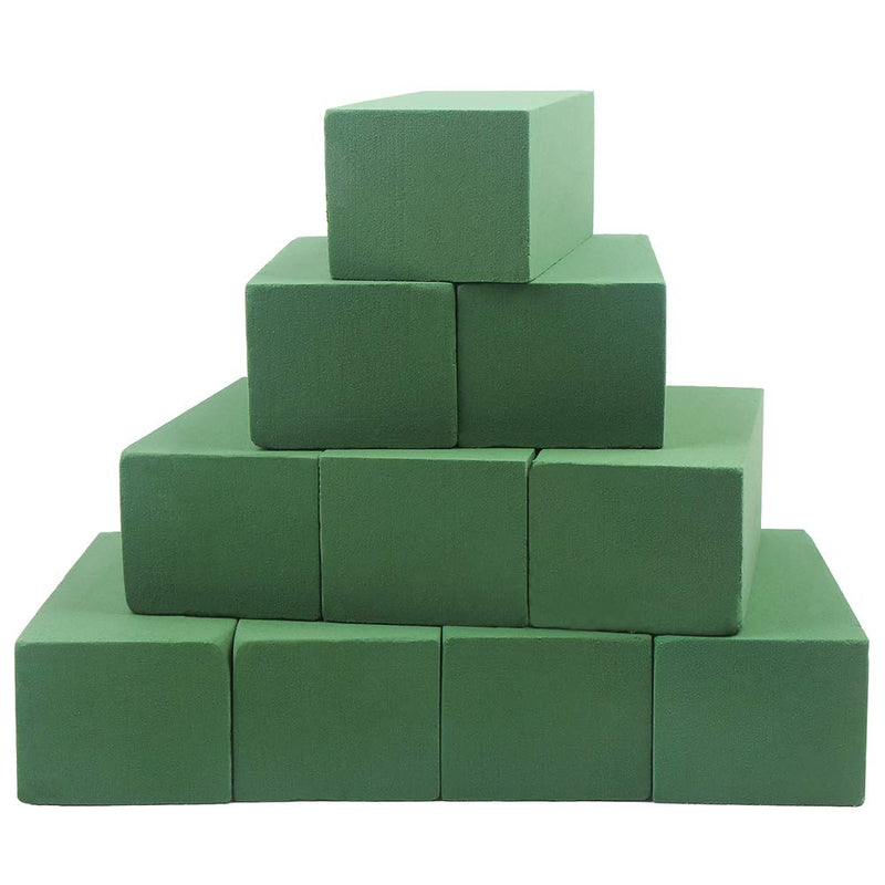 KIMOBER Wet Floral Foam Bricks,Green Styrofoam Foam Blocks for Flower Arrangement, Wedding,Party Decoration, Pack of 10 10pcs Wet - NewNest Australia