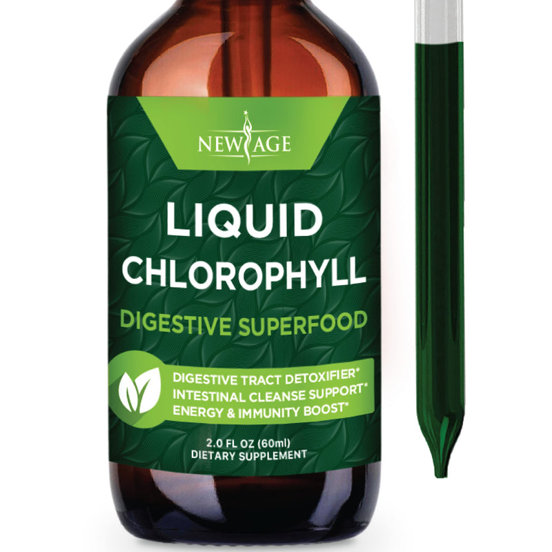 Chlorophyll Liquid Drops - Natural Concentrate – Energy Booster, Digestion and Immune System Supports, Internal Deodorant, Liver Function - 120 Servings - NewNest Australia