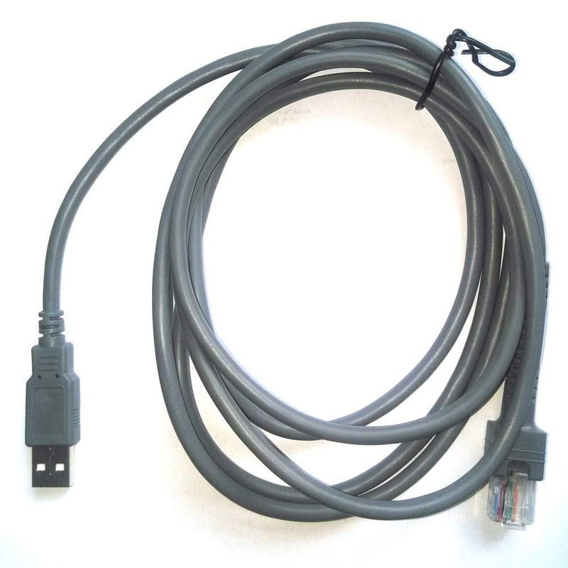 PZV, USB to RJ48 Cable 7ft 2mtr Dura-Gray for Barcode Scanner USB Cable,USB Data Transmission Cable for Digital Handheld Barcode Scanner Compatible with LS2208 DS4208 9208 1203 LS4208 LS3008 LS3408 - NewNest Australia