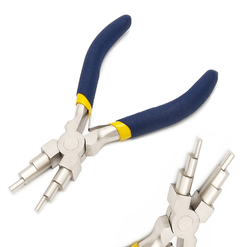 6 Step Jewelry Bail Making Pliers, AngleKai 3-10mm Wire Looping Forming Pliers Wire Wrapping Tools Looper Pliers for Jewelry Making with Non-Slip Handle Round Nose Pliers Wire Bending Pliers (1) 1 - NewNest Australia