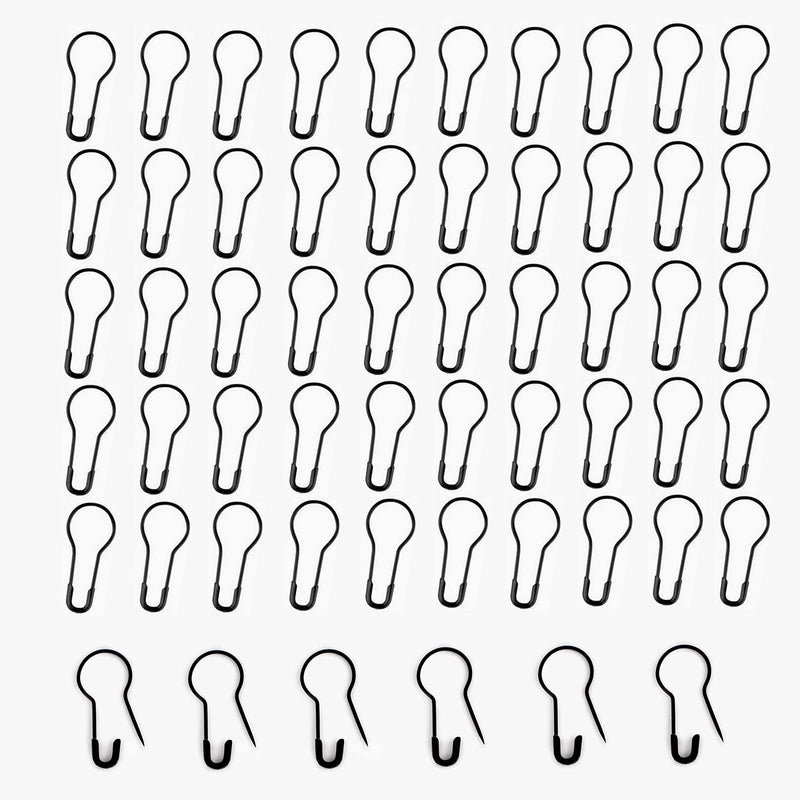 Transun Moo 1000Pcs Black Safety Pins 0.8" Metal Bulb Pins Gourd Pin Clothing Tag Pins Calabash Pin for DIY Craft, Home Accessories - NewNest Australia
