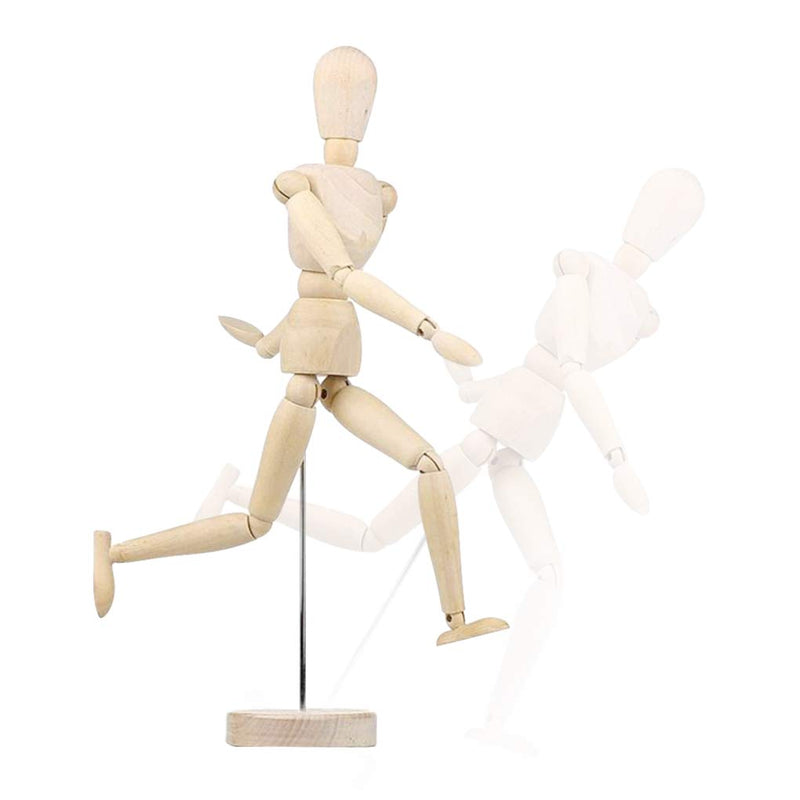 12 Inch Artists Wooden Manikin Jointed Mannequin Wooden Male Manikin Blockhead Artist Human Figure Articulated Mode Perfect for Home Decoration/Drawing The Human Figure 12 inch Manikin - NewNest Australia