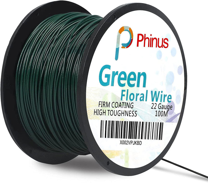 Floral Wire, 110 Yards 22 Gauge Green Florist Wire, Flexible Green Wire Paddle Wire for Crafts, Christmas Wreaths Tree, Garland and Floral Flower Arrangements - NewNest Australia
