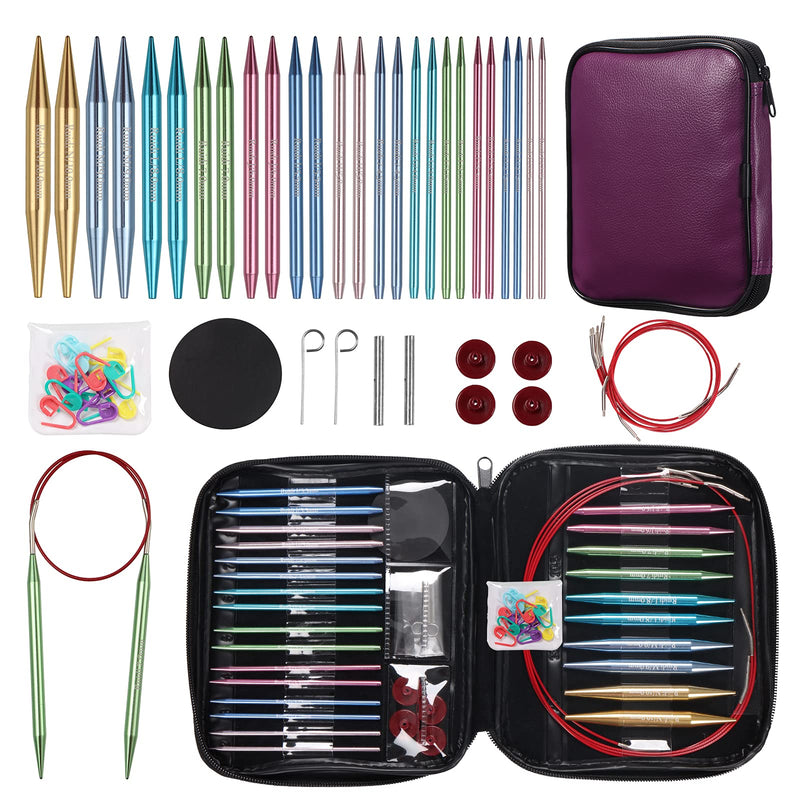 Ruidi 13 Pairs of Interchangeable Circular Knitting Needles Set - NewNest Australia