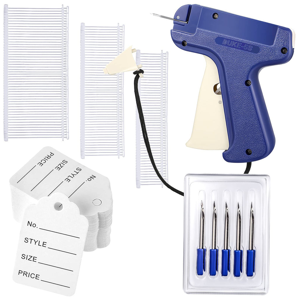 Clothes Tagging Applicator Set Comfort Grip Retail Garment Label Tag Attacher Machine with 5 Steel Needle 500 Clothes Label and 1512 Standard Plastic Barb Fastener in 3 Size for Boutique Store (Clear) Clear - NewNest Australia