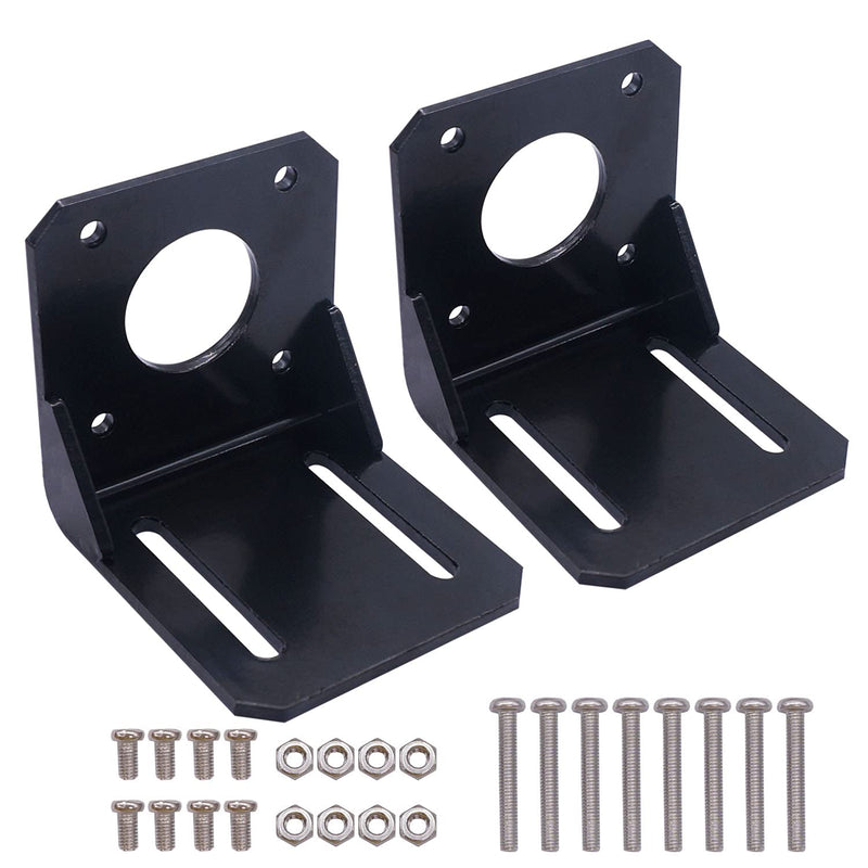 weideer 2Pcs 42mm Stepper Motor Mounting Bracket Alloy Steel L-shape Fixed Seat For NEMA17 Stepper Motor with Screws and nuts K-029-42 - NewNest Australia