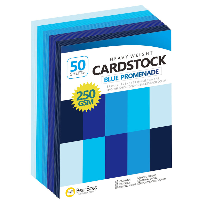 Blue Navy Colored Cardstock Thick Paper 50 Sheets 8.5" x 11" Heavyweight 92lb Cover Card Stock for Crafts and DIY Cards Making Blue Cardstock - NewNest Australia