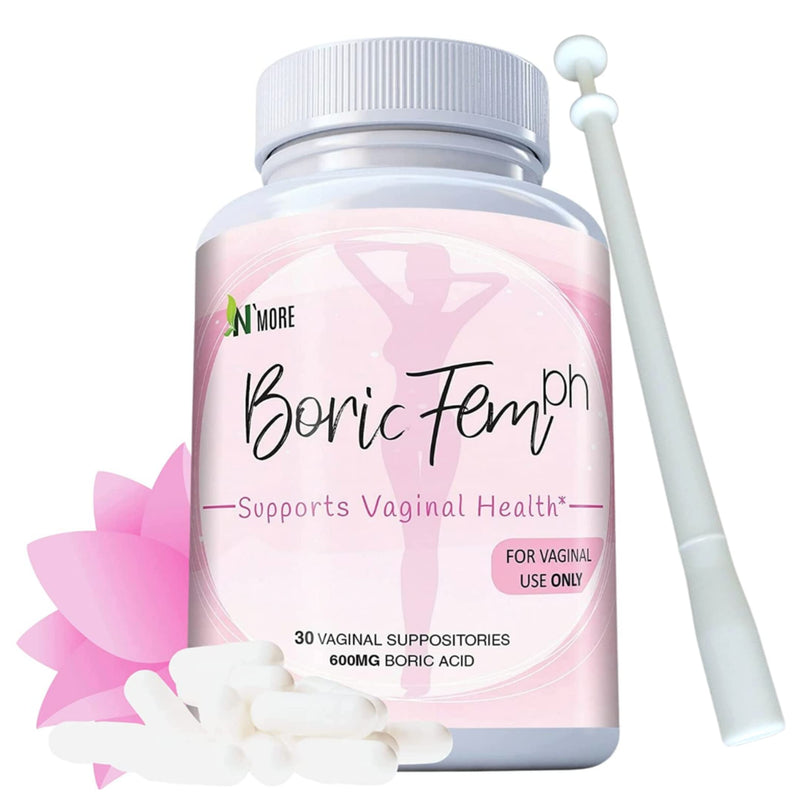 Boric Acid Vaginal Suppositories - 30 Count, 600mg - 100% Pure Made in USA - Boricfem Support Vaginal Health (One) - NewNest Australia