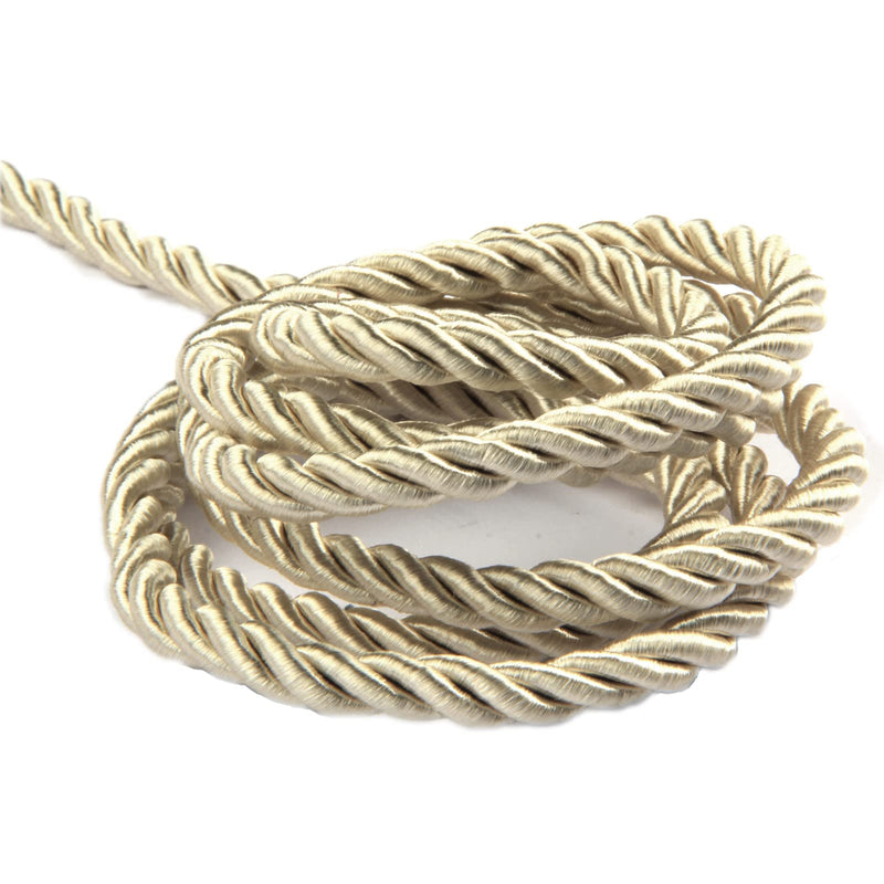 HedongHexi 8mm / 10 Yards Twisted Trim Cord Rope Nylon Twisted Cord Thread String for Home Decor, Crafts Making and Costume Crafting beige - NewNest Australia