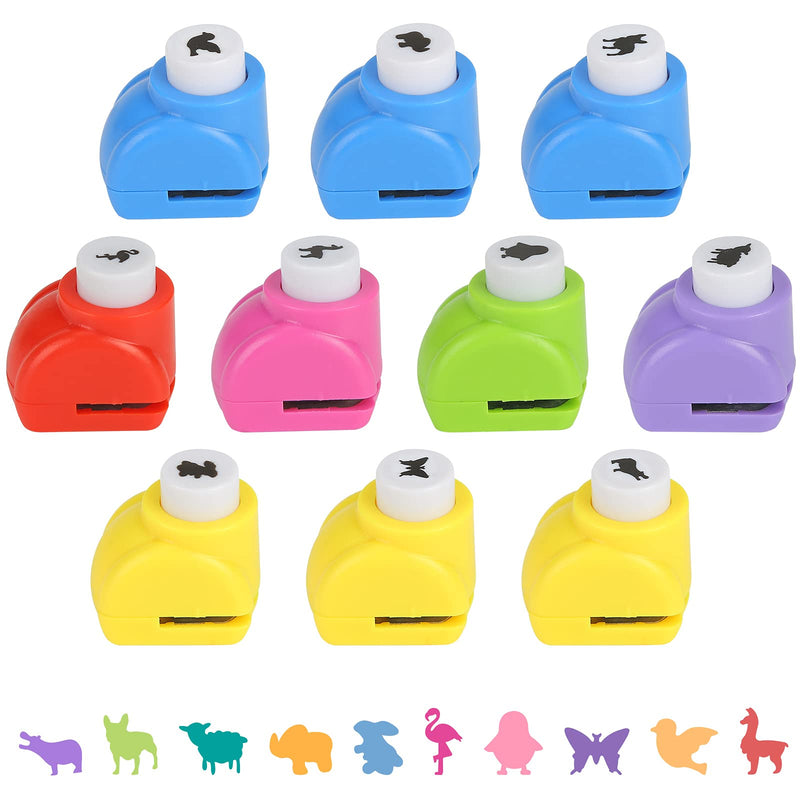 LoveInUSA Animals Hole Punch Set, 10PCS Kids Paper Craft Punches Decorative Hole Puncher for Crafting Scrapbook Nail Designs Blue - NewNest Australia