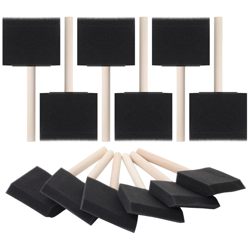 Bates- Foam Paint Brushes, 3 Inch, 12 pcs, Foam Brush, Sponge Brush, Sponge Brushes for Painting, Sponge Paint Brush, Foam Brushes for Staining, Paint Sponges, Sponge Paint Brushes for Painting. - NewNest Australia