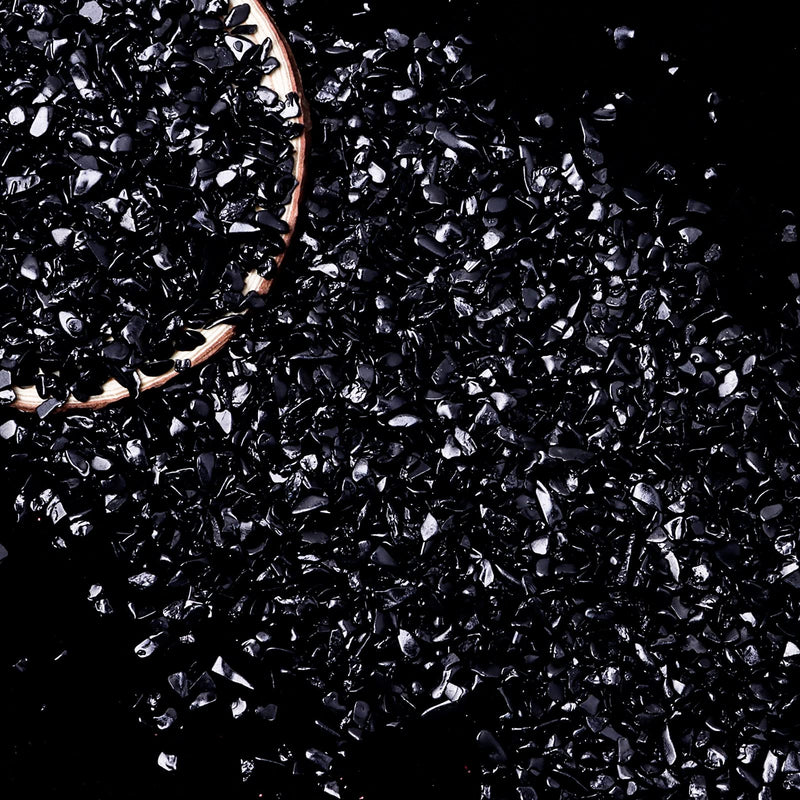 2 - 4MM Irregular Crushed Glass for Resin, Fragment Rock Tumbled Chip Crystal Quartz Pieces Sprinkles Chunky Glitter Shiny Nail Sequins Flakes for Nail Art Jewelry Making Home Decor Vase Filler Black - NewNest Australia