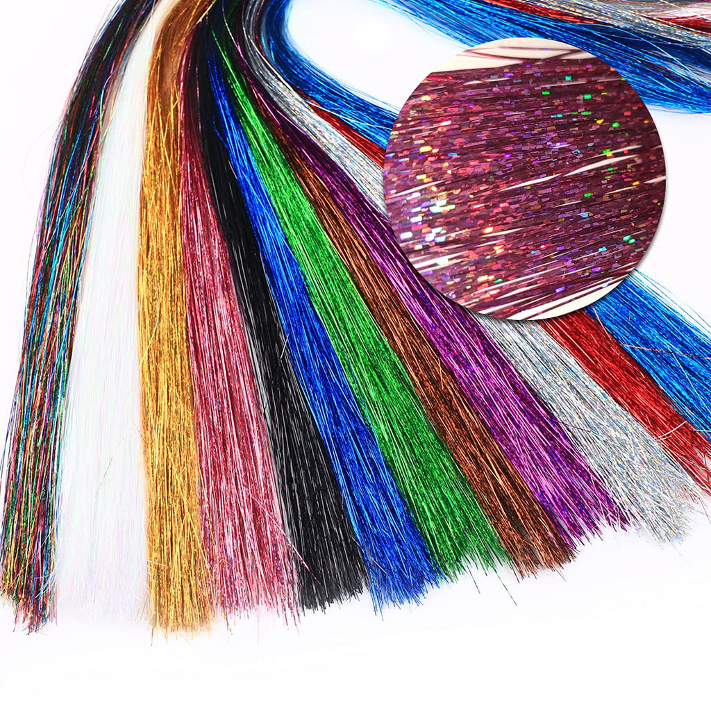 HERCULES Fly Tying Materials, 12 Colors Crystal Flash Flashabou, Sparkle Tinsel for Making Fly Fishing Lure Flies - NewNest Australia