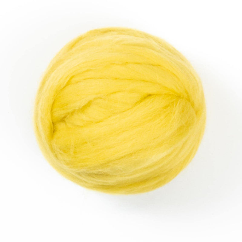 KNF 100 Natural Wool roving, 8 OZ. Best Highland Wool for Needle Felting, handcrafts and Spinning. (Lemon Yellow) Lemon Yellow - NewNest Australia