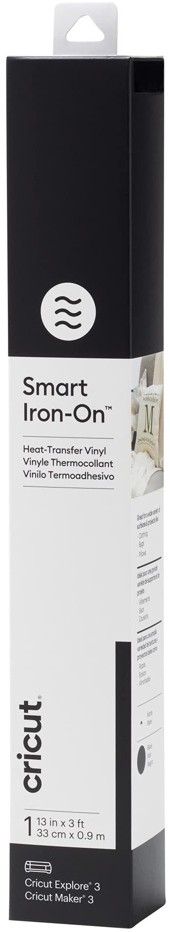 Cricut Smart Iron On - 13in x 3ft - Heat Transfer Vinyl for HTV Projects - Compatible with Cricut Explore 3/Maker 3 - Black 3 ft - NewNest Australia