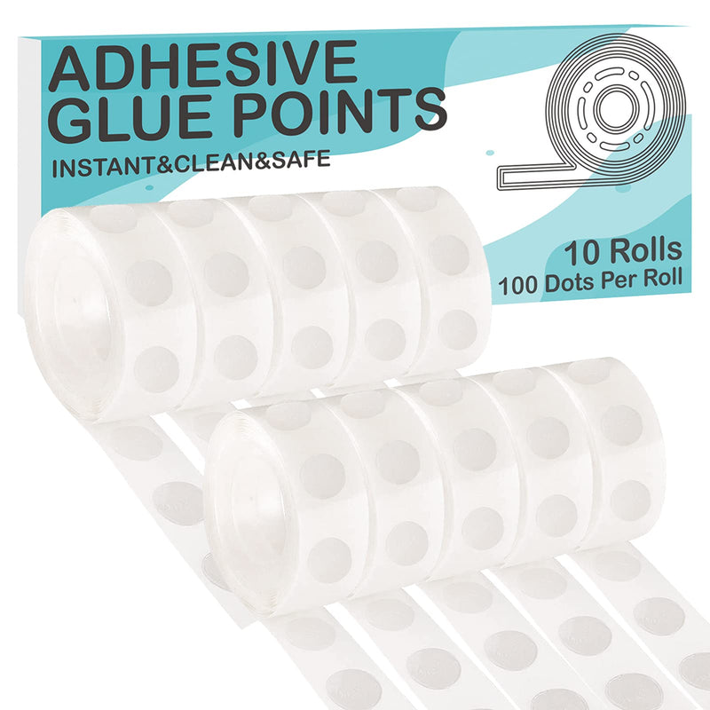 1000 Pieces Clear Glue Points Dots Double Sided Adhesive Removable Glue Points for Balloons Craft Glue Points Dots Sticky Dots 1000 - NewNest Australia