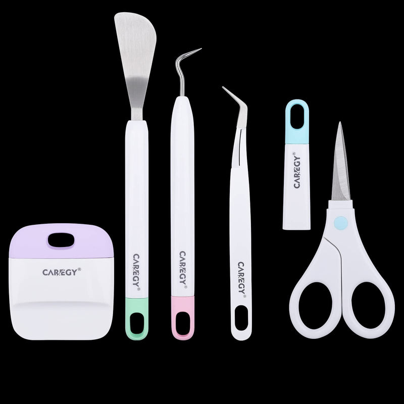 CAREGY Craft Vinyl Weeding Tools Set, Precision Craft Vinyl Tools Kit, Weeding Kits for Cricut/Silhouette/Siser/Oracal 631 651 751 Vinyl - NewNest Australia