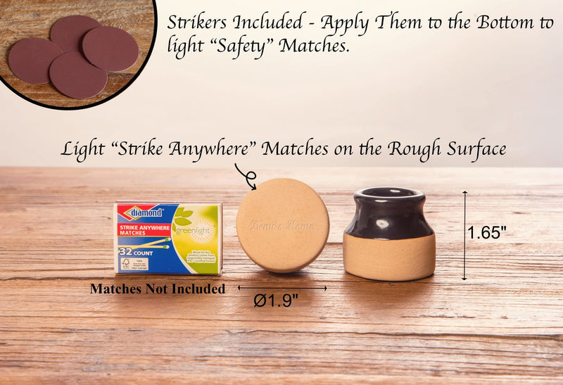 Demi's Home Match Striker - Set of 2 - Black - (Matches Not Included) - NewNest Australia