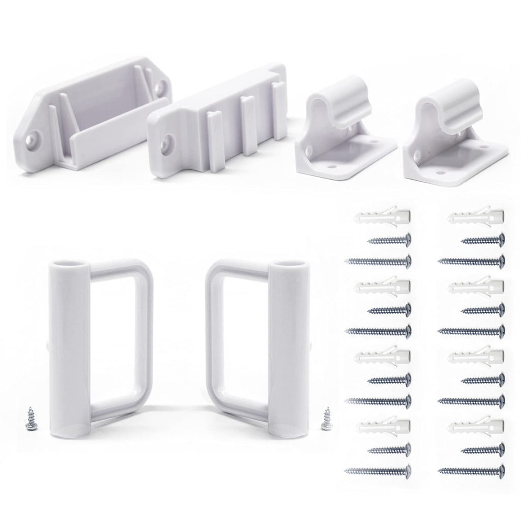 WOMHOM Retractable Baby Gate Hardware Replacement Parts Kit for Mesh Child and Pet Gate Full Set Wall Mounting Accessories Brackets Screws and Anchors - NewNest Australia