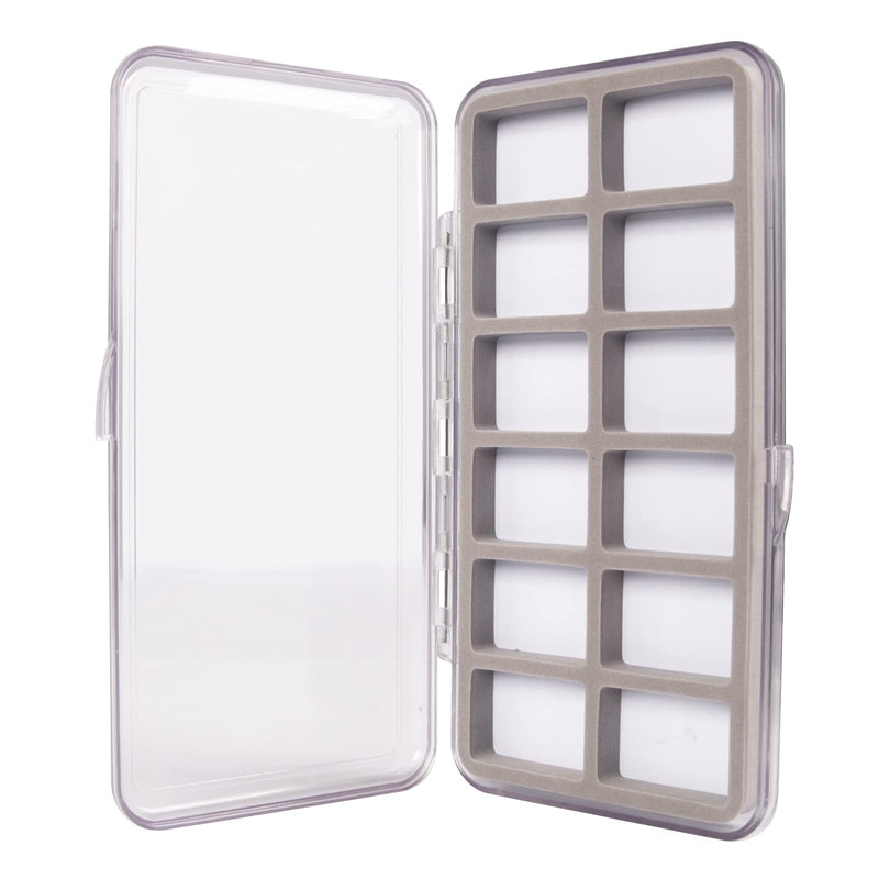 Maxcatch Super Slim Fly Boxes For Fly Fishing Flies Hooks Magnetic Pad Compartments Clear Lid Fishing Tackle Box (12 Comp) 12 Comp - NewNest Australia