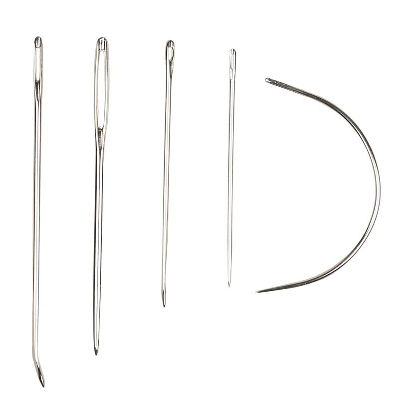 Eketirry Hand Sewing Needle Kit, Heavy Duty Household Hand Needles for for Upholstery, Carpet, Leather, Canvas Repair (5 Pieces) 5 - NewNest Australia
