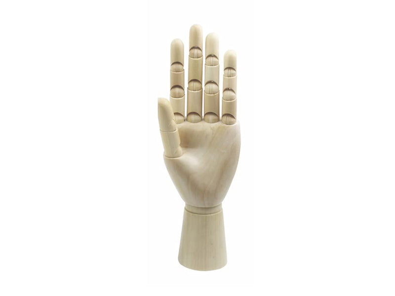 Wood Artist Drawing Manikin Articulated Mannequin with Wooden Flexible Fingers 10" Left Hand (10 inches-Left Hand) 10 inches-left hand - NewNest Australia