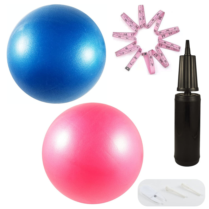 BATDIYOW 2 Exercise Balls Kit with Hand Pump Mini Fitness Yoga Ball 8 inch for Yoga Pilates Body Balance - NewNest Australia
