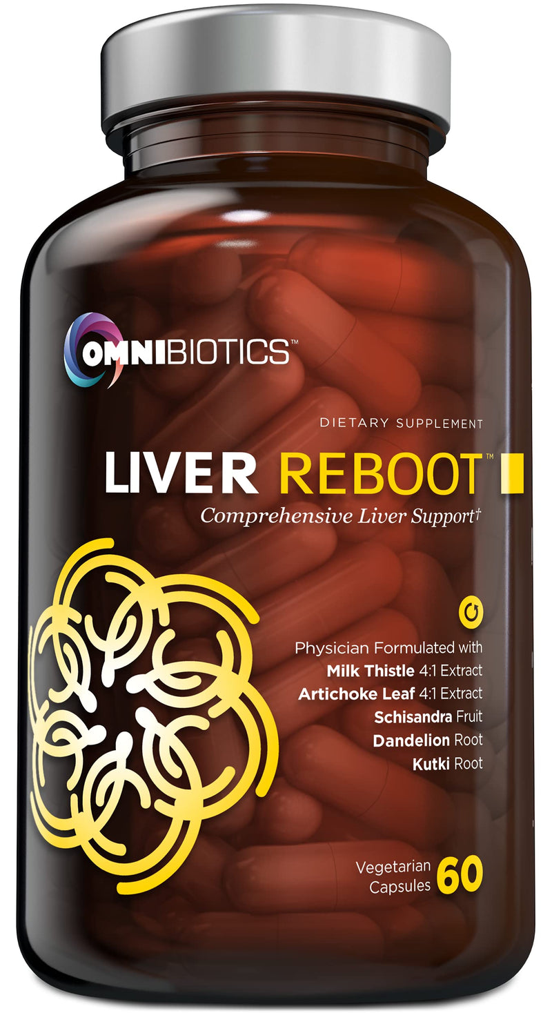 Liver Detox Supplement, Liver Cleanse Support | Milk Thistle Extract, Globe Artichoke, Dandelion Root | 60 Vegan Capsules Liver Reboot - NewNest Australia