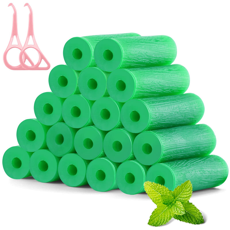 Aligner Chewies for Invisalign Aligners Mint Scented (20 Pcs Green) and Aligner Removal Tool (2 Pcs Pink) - NewNest Australia