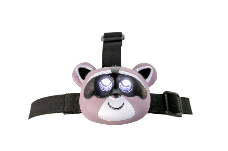 Raccoon LED Headlamp, Fun Head Flashlight with Elastic Headband Just for Kids with Cute Raccoon Design - NewNest Australia