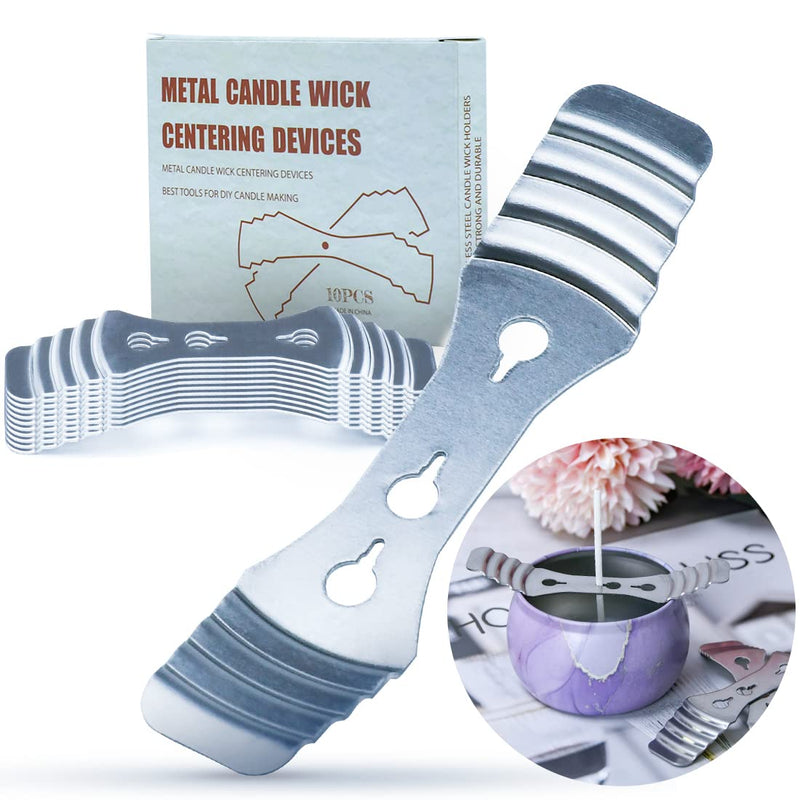 10pcs Metal Candle Wicks Centering Devices, 3 Holes Stainless Steel Candle Wick Holder for DIY Candle Making 10 Pcs - NewNest Australia