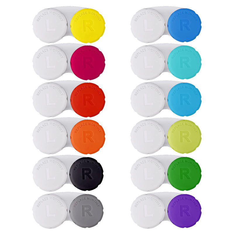 12PCS Colorful Contact Lens Case, Contact Lens Immersion Kit, Leak-Proof Packaging, Suitable for Outdoor Mini Contact Lens Case Screw Top - NewNest Australia