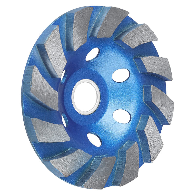 SUNJOYCO 4.5 inch Concrete Grinding Wheel, 12-Segment Heavy Duty Turbo Row Diamond Cup Grinding Wheel Angle Grinder Disc for Granite Stone Marble Masonry Concrete Fathers Day Gift Blue - NewNest Australia