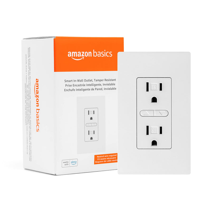 Introducing Amazon Basics Smart In-Wall Outlet, Tamper Resistant, Works with Alexa - NewNest Australia