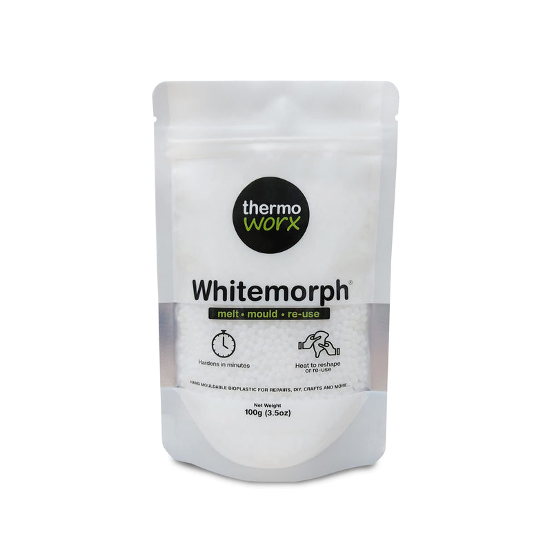 Thermoworx Whitemorph 3.5oz. Hand moldable bioplastic. Melt, Mold and Reuse - NewNest Australia