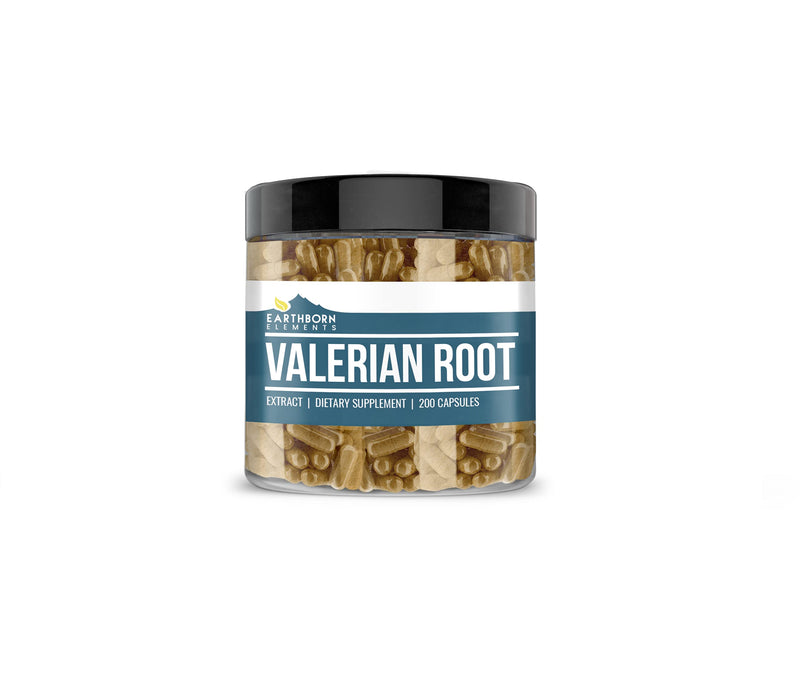 Earthborn Elements Valerian Root 200 Capsules, Pure & Undiluted, No Additives 830 mg - NewNest Australia