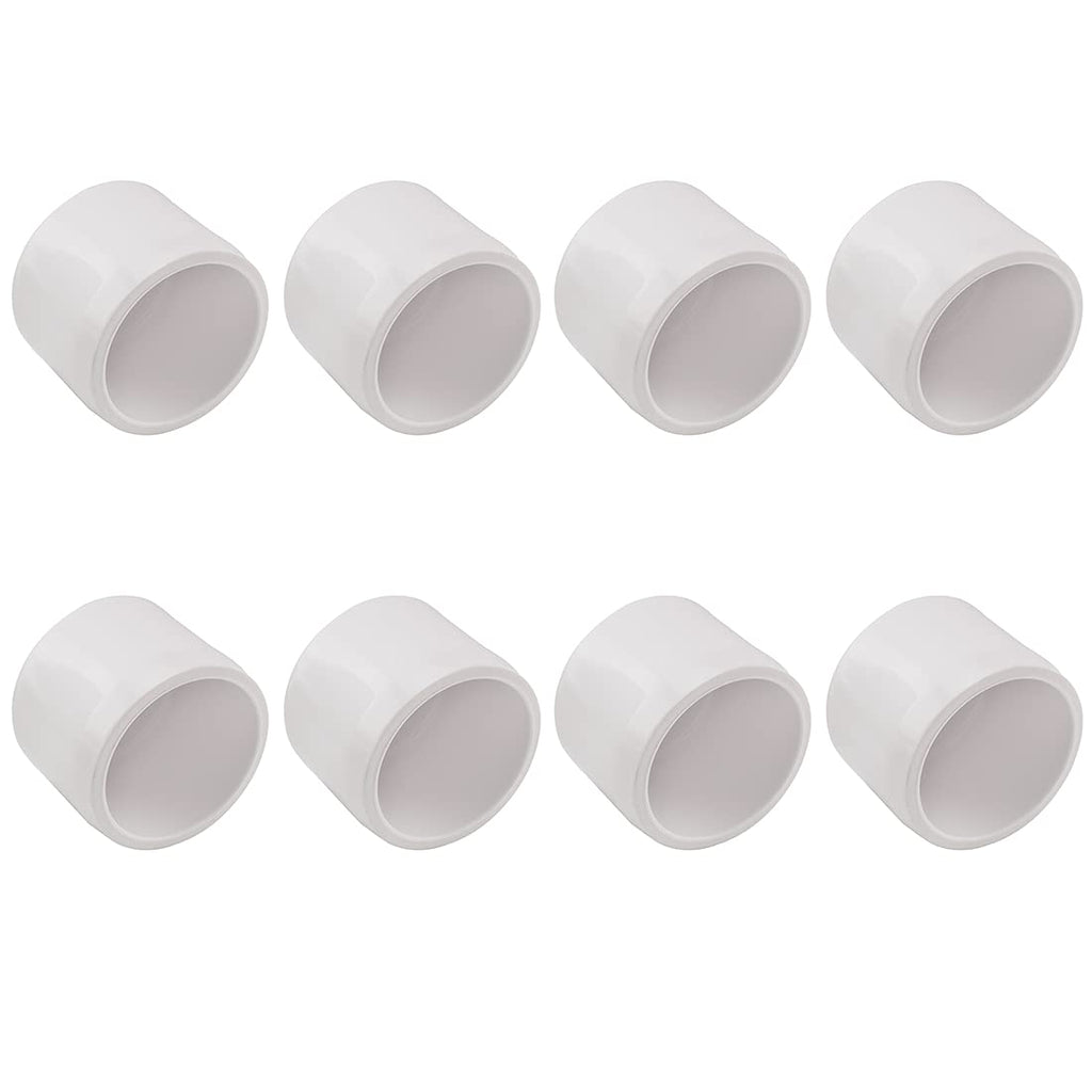 SDTC Tech 8-Pack 3/4 Inch PVC External End Caps Furniture Grade Pipe Plug Socket Fitting - NewNest Australia